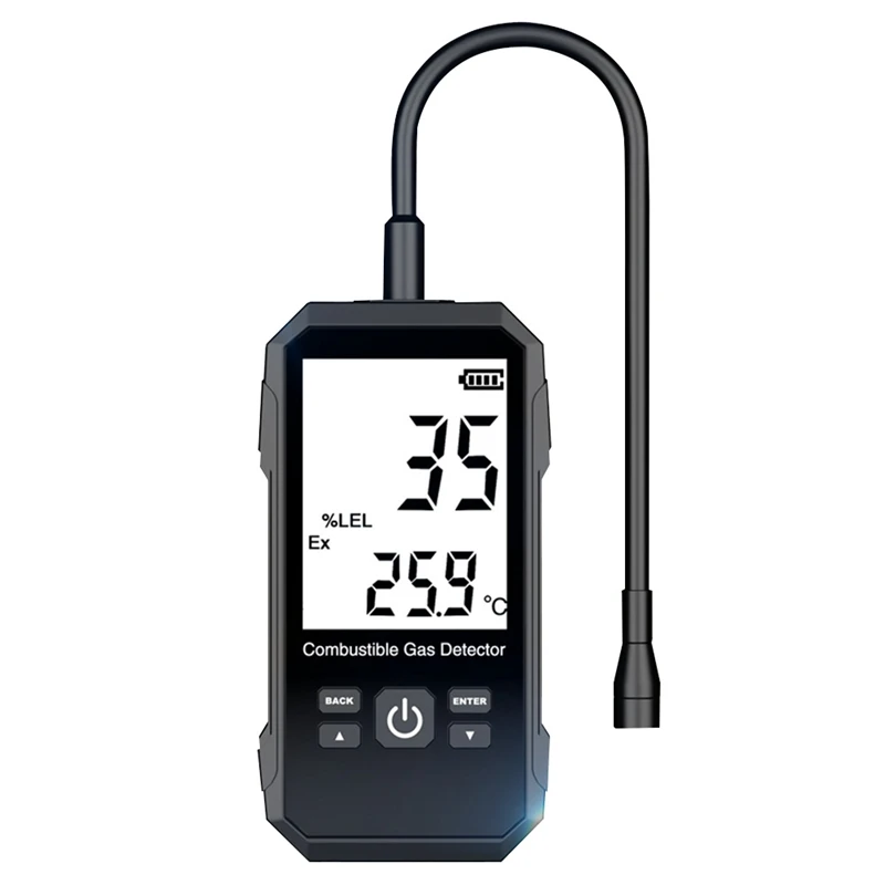 Gas Leak Detector Analyzer Methane Combustible Natural Tester Sound Double Alarm LCD Alcohol Gas Leak Sensor
Gas Leak Detector Analyzer Methane Combustible Natural Tester Sound Double Alarm LCD Alcohol Gas Leak Sensor