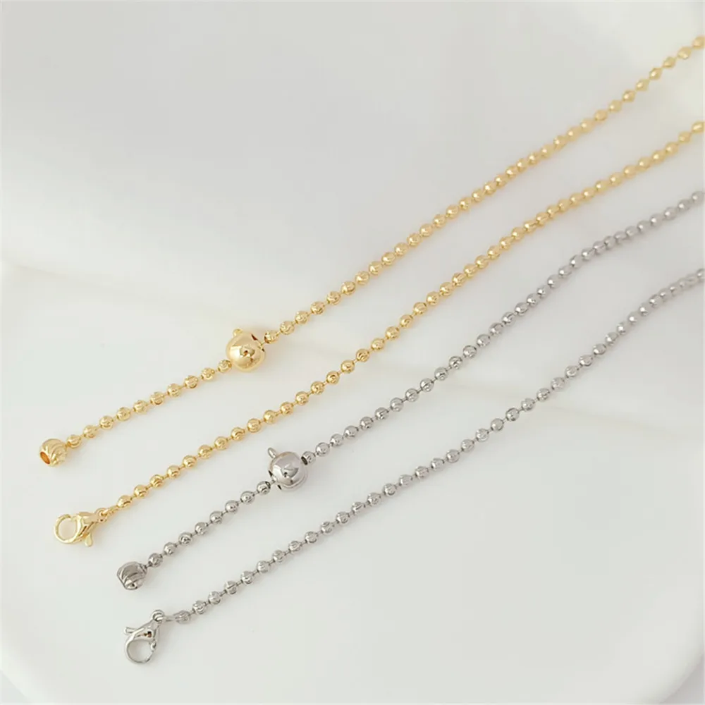 14K Gold-coated K Cut Flower Bead Chain Adjustable Chain with Hanging Hand DIY Finished Necklace
14K Gold-coated K Cut Flower Bead Chain Adjustable Chain with Hanging Hand DIY Finished Necklace