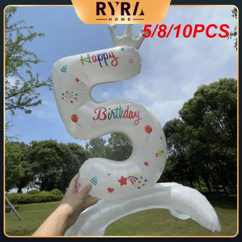 5/8/10PCS Party Decor Reusable 32inches Digital Balloons White Standing Crown Childrens Birthday Anniversary Balloon
5/8/10PCS Party Decor Reusable 32inches Digital Balloons White Standing Crown Childrens Birthday Anniversary Balloon