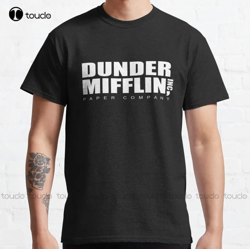 Новинка, Классическая футболка Dunder Mifflin Inc Paper Company, спортивные рубашки, Женская хлопковая футболка, модная смешная футболка в стиле унисекс
Новинка, Классическая футболка Dunder Mifflin Inc Paper Company, спортивные рубашки, Женская хлопковая футболка, модная смешная футболка в стиле унисекс