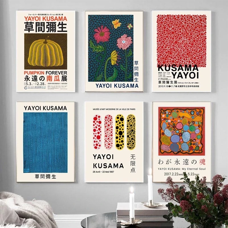 Yayoi Kusama Pumpkin Exhibition Canvas Posters Decor Art Prints Wall Art Picture Museum Canvas Painting Nordic Living Room Decor
Yayoi Kusama Pumpkin Exhibition Canvas Posters Decor Art Prints Wall Art Picture Museum Canvas Painting Nordic Living Room Decor