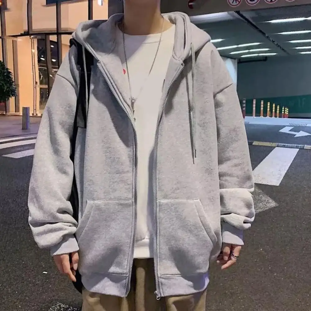 Breathable Men Coat Streetwear Jacket for Men Hooded Drawstring Thick Warm Coat with Elastic Cuff Fall/winter Essential Solid
Breathable Men Coat Streetwear Jacket for Men Hooded Drawstring Thick Warm Coat with Elastic Cuff Fall/winter Essential Solid