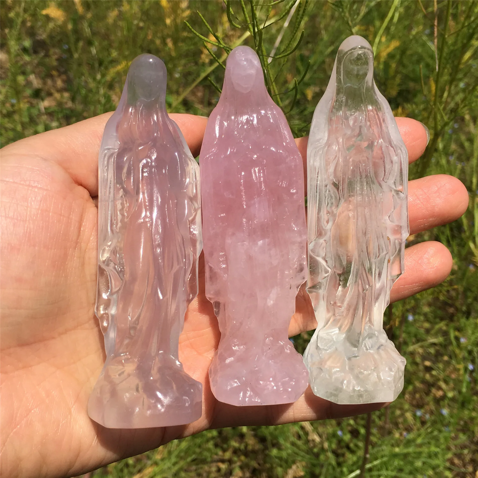 10cm Various Natural Crystals Quartz Virgin Mary Jesus Home Decor Hand-Carved Crafts Ornaments Reiki Mineral Decoration Gifts
10cm Various Natural Crystals Quartz Virgin Mary Jesus Home Decor Hand-Carved Crafts Ornaments Reiki Mineral Decoration Gifts