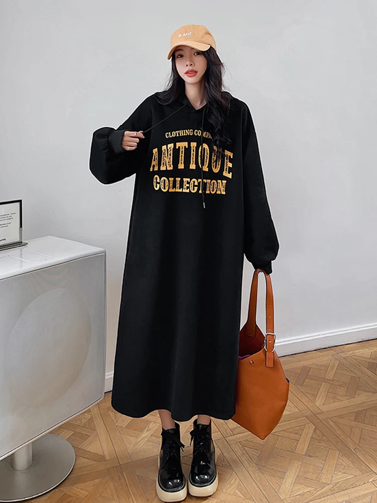 2023 Spring Autumn Korean Fashion Long Sleeve Woman Dress Vestidos Casual Loose Plus Size Hooded Hoodies Maxi Long Dresses Women
2023 Spring Autumn Korean Fashion Long Sleeve Woman Dress Vestidos Casual Loose Plus Size Hooded Hoodies Maxi Long Dresses Women