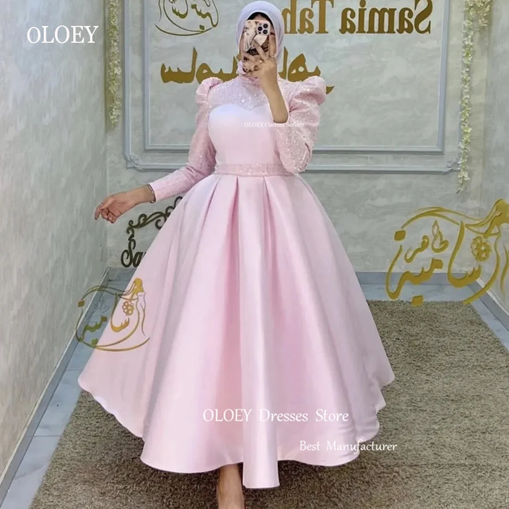 OLOEY Princess Modest Muslim Arabic Women Evening Dresses For Wedding Party Long Sleeves High Neck Glitter Formal Prom Gowns
OLOEY Princess Modest Muslim Arabic Women Evening Dresses For Wedding Party Long Sleeves High Neck Glitter Formal Prom Gowns