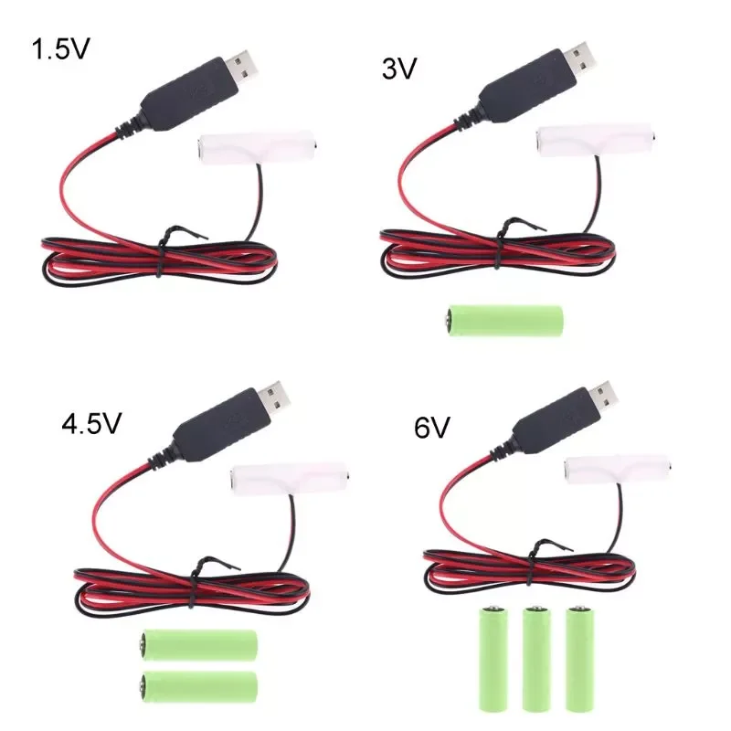 LR6 AA Battery Eliminator 300cm USB Power Supply Cable Replace 1-4pcs AA Battery for Radio Electric Toy Clock LED Strip Walkie T
LR6 AA Battery Eliminator 300cm USB Power Supply Cable Replace 1-4pcs AA Battery for Radio Electric Toy Clock LED Strip Walkie T