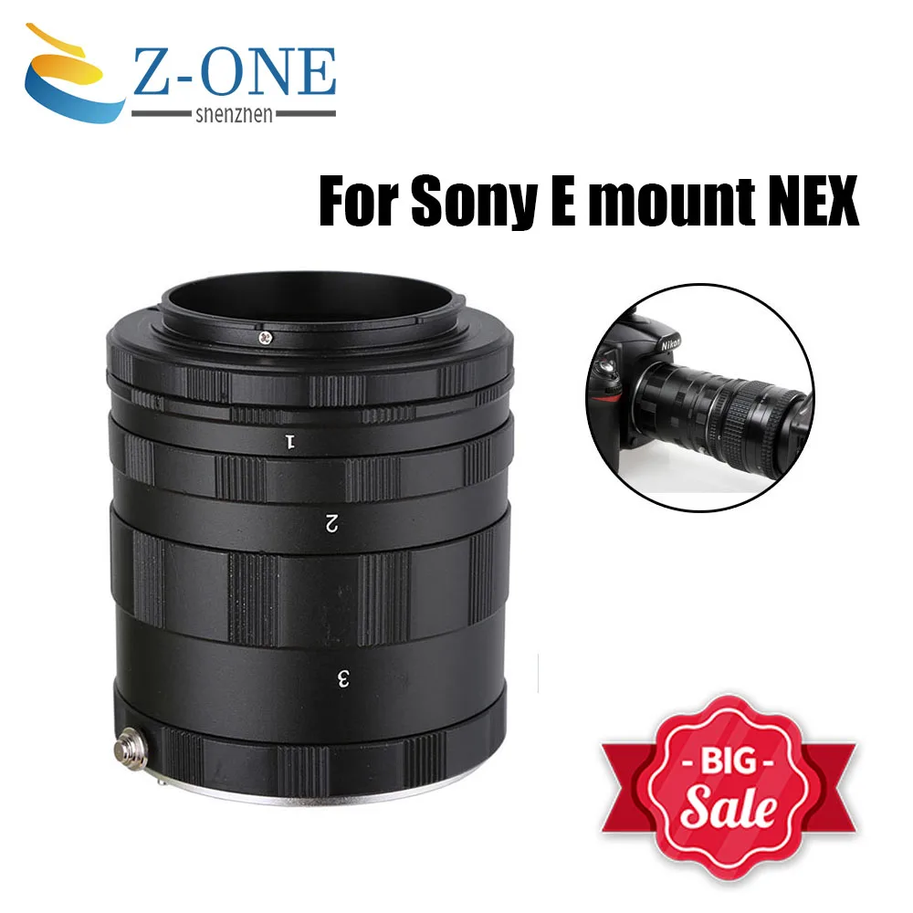 

5 in 1 Camera Adapter Macro Extension Tube Ring For Sony E mount NEX-3/5/6/7/5C A7 A7R A9 A6400 A6000 A6300 A6500 A3000 A7S DSLR