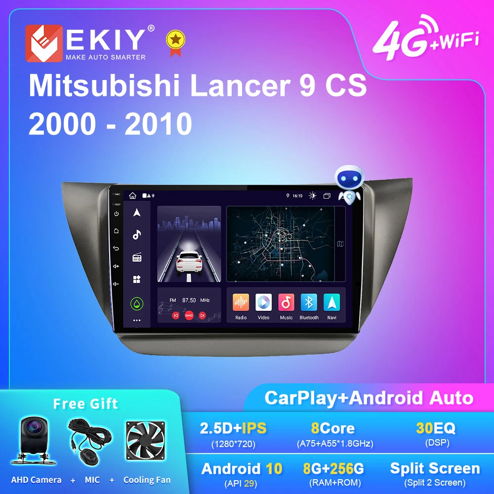 

EKIY X7 Android 10 Автомагнитола для Mitsubishi Lancer 9 CS 2000 - 2010 мультимедийный плеер головное устройство GPS Navi Carplay Auto No 2din HU