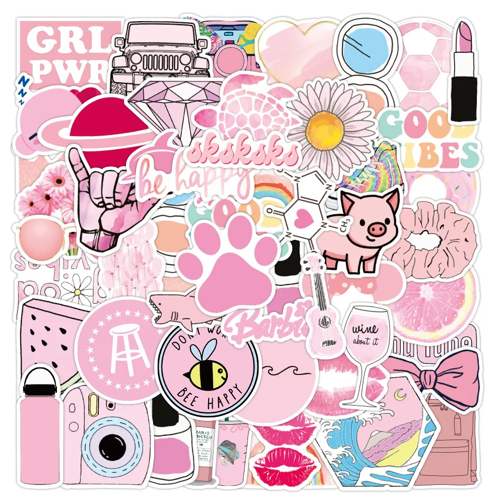 50Pcs Cartoon cute pink small fresh Stickers Decal For Snowboard Laptop Luggage Car Fridge Car-Styling Vinyl Home
50Pcs Cartoon cute pink small fresh Stickers Decal For Snowboard Laptop Luggage Car Fridge Car-Styling Vinyl Home