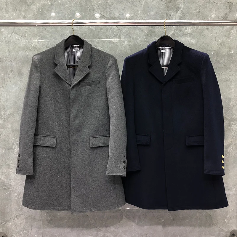 THOM TB Jacket Autumn Winter Woolen Men's Jackets Fashion Brand Overcoats Long Single Breasted Back Wool Loose TB Suit Coats
THOM TB Jacket Autumn Winter Woolen Men's Jackets Fashion Brand Overcoats Long Single Breasted Back Wool Loose TB Suit Coats