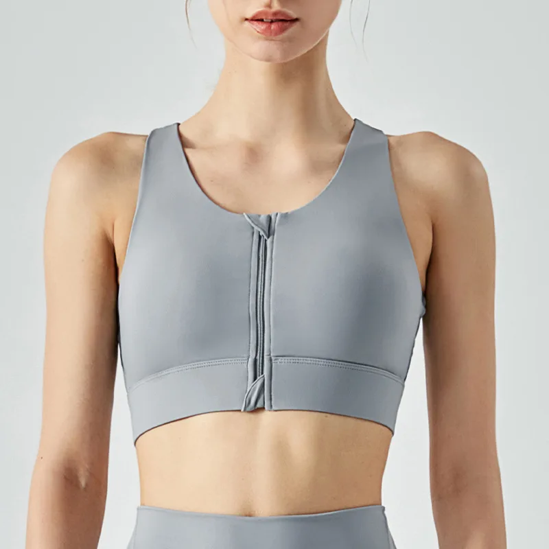 Front middle zipper Yoga bra high-strength shockproof running women's nude lining sports bra
Front middle zipper Yoga bra high-strength shockproof running women's nude lining sports bra