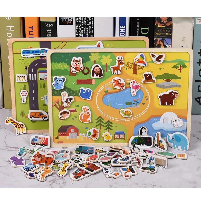 Wooden Magnetic 3D Cognitive Animal Transportation Jigsaw Puzzle Toy for Children's Intellectual Development Building Block Toy
Wooden Magnetic 3D Cognitive Animal Transportation Jigsaw Puzzle Toy for Children's Intellectual Development Building Block Toy