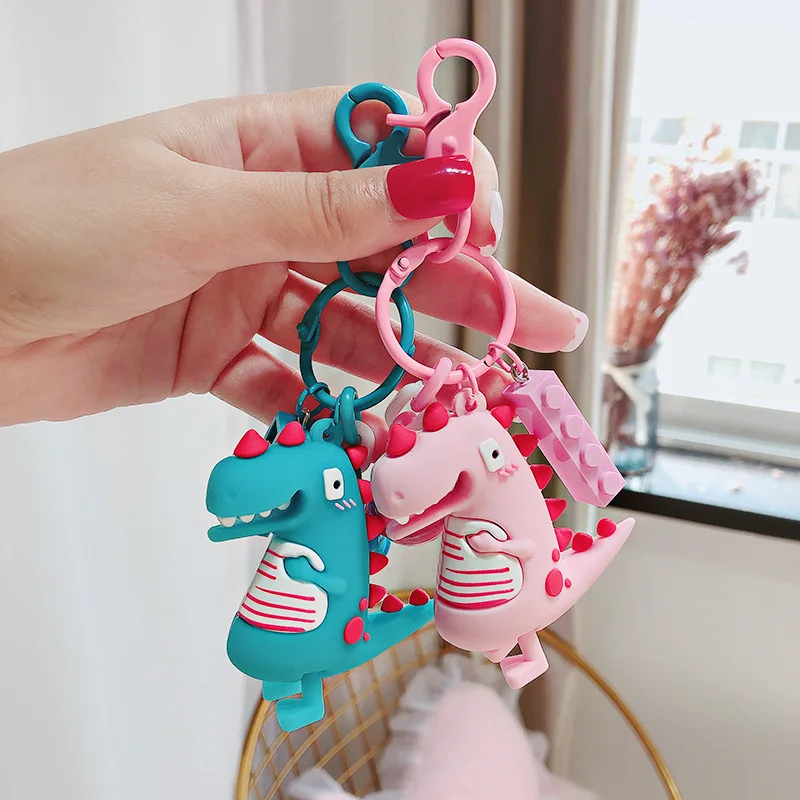 Silicone Keychain Creative Keychains Women Cartoon Bag Pendant Little Dinosaur Cute Bell Fashion Jewelry Accessories
Silicone Keychain Creative Keychains Women Cartoon Bag Pendant Little Dinosaur Cute Bell Fashion Jewelry Accessories