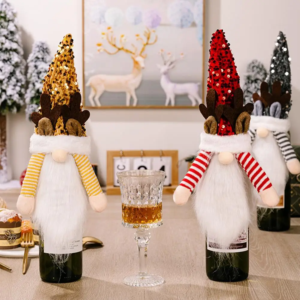 Useful Lightweight Striped Print Portable Christmas Wine Bottle Hat Gift Christmas Wine Bottle Hat Wine Bottle Decoration
Useful Lightweight Striped Print Portable Christmas Wine Bottle Hat Gift Christmas Wine Bottle Hat Wine Bottle Decoration