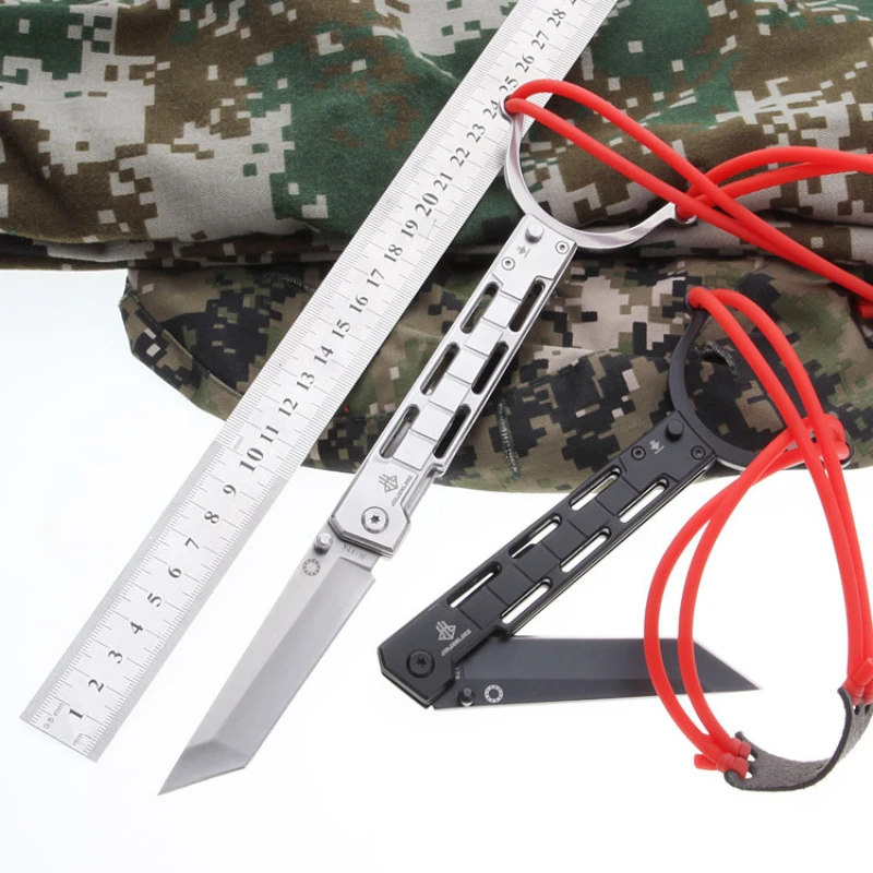 3cr Stainless Steel Slingshot Flat Leather Folding Knife Camping Exploration Selfdefense Survival Knife Quick Open Hunting Knife
3cr Stainless Steel Slingshot Flat Leather Folding Knife Camping Exploration Selfdefense Survival Knife Quick Open Hunting Knife