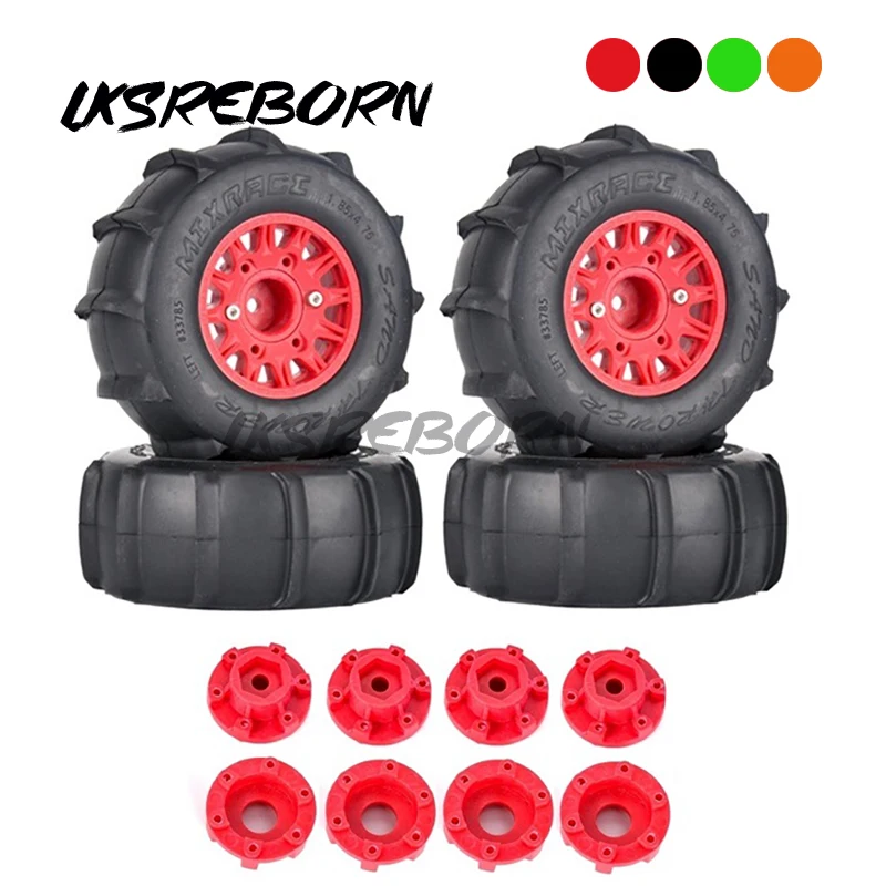 

4Pcs 116mm 1/8 1/10 Short Course Truck Sand Tire with 12mm 14mm 17mm Wheel Hex for Slash ARRMA SENTON Vkar SCTX10 RC Car