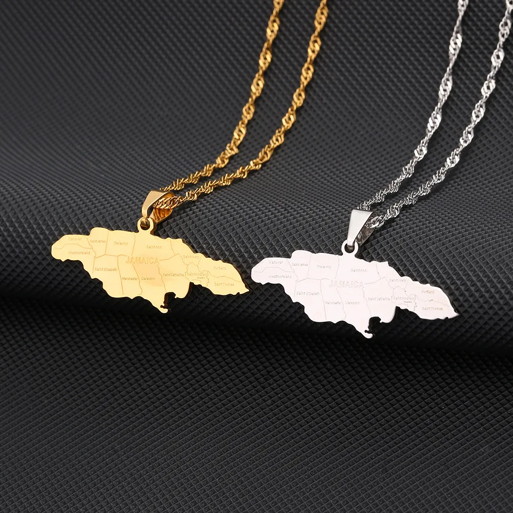 New fashion Jamaica map with city pendant necklace personality temperament 100 match ethnic style clavicle chain accessories
New fashion Jamaica map with city pendant necklace personality temperament 100 match ethnic style clavicle chain accessories
