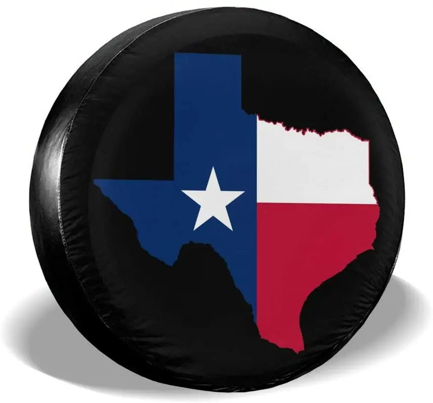 

MSGUIDE Spare Tire Cover Texas Flag Waterproof Wheel Tire Protectors for Jeep, Camper Travel Trailer, RV, SUV, Truck and Many Ve