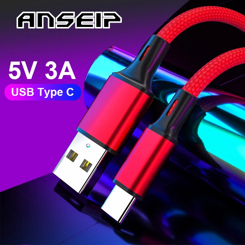 ANSEIP 3A USB Cable Type C Fast Charging Cable For Huawei P20 P30 Mate 20 USB C Mobile Phone Fast Charge Cord For Xiaomi Samsung
ANSEIP 3A USB Cable Type C Fast Charging Cable For Huawei P20 P30 Mate 20 USB C Mobile Phone Fast Charge Cord For Xiaomi Samsung