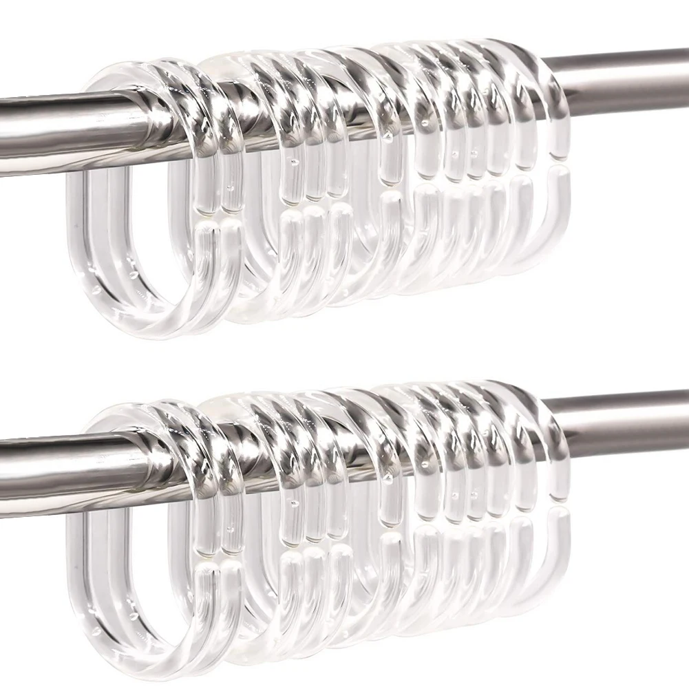 24 Pack Clear Shower Curtain Rings Hooks Bathroom Plastic Pole Rail Guide Hanger Household Bathroom Products Replacement Hooks
24 Pack Clear Shower Curtain Rings Hooks Bathroom Plastic Pole Rail Guide Hanger Household Bathroom Products Replacement Hooks