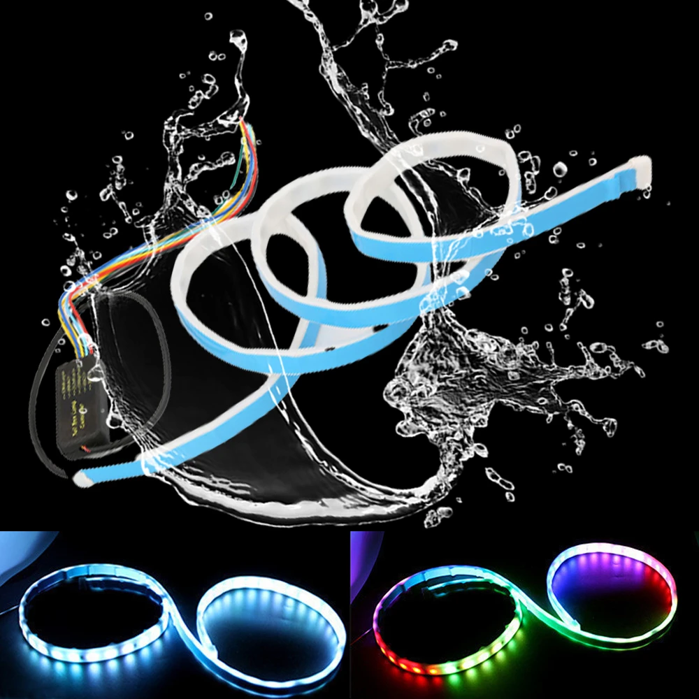 Car Rear Trunk Tail Light Bar Four Colors LED Fluid Brake Turn Signal Lamp Strip Dynamic Streamer Car Lamps Car Products
Car Rear Trunk Tail Light Bar Four Colors LED Fluid Brake Turn Signal Lamp Strip Dynamic Streamer Car Lamps Car Products