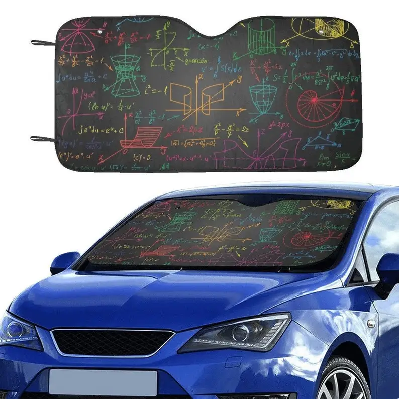 Math Windshield Sun Shade, Science Nerdy Engineering Car Accessories Auto Protector Front Window Visor Screen Decor Gift
Math Windshield Sun Shade, Science Nerdy Engineering Car Accessories Auto Protector Front Window Visor Screen Decor Gift