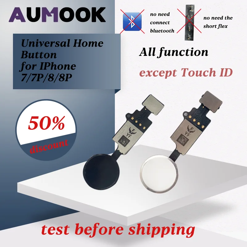 3rd Generation Universal Home Button For iPhone 7 7 plus 8 8 plus Button flex cable Restore Button Replacement return functions
3rd Generation Universal Home Button For iPhone 7 7 plus 8 8 plus Button flex cable Restore Button Replacement return functions