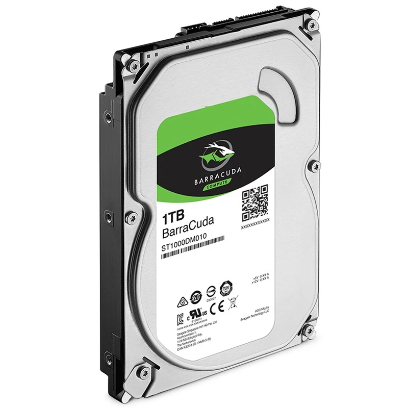 

New Original HDD For Seagate BarraCuda 1TB 3.5'' SATA 6Gb/s 64MB 7200RPM For Internal Hard Disk For Desktop HDD For ST1000DM010