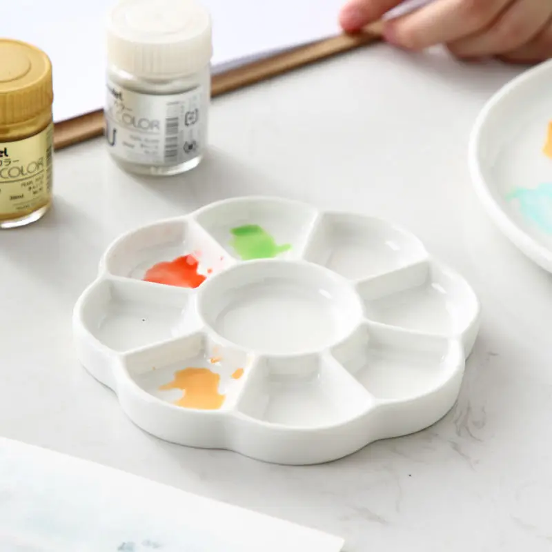 5 Pcs-Flower Plum Rectangle Ceramic Palette Color Mixing Paint Palette Tray for Watercolor Gouache Acrylic Painting Art Supplies
5 Pcs-Flower Plum Rectangle Ceramic Palette Color Mixing Paint Palette Tray for Watercolor Gouache Acrylic Painting Art Supplies