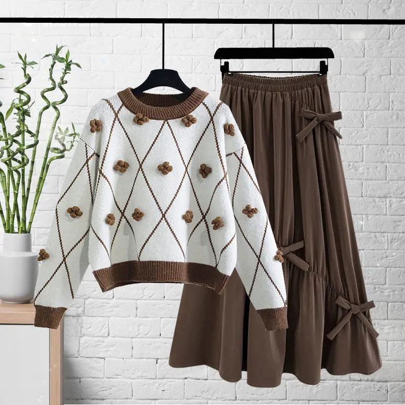 2 Piece Set Women Runway Designer Brand Sweater Pullover and Mesh Long Skirt Vintage 2023 Knitted Skirts Womens Outfits E334
2 Piece Set Women Runway Designer Brand Sweater Pullover and Mesh Long Skirt Vintage 2023 Knitted Skirts Womens Outfits E334