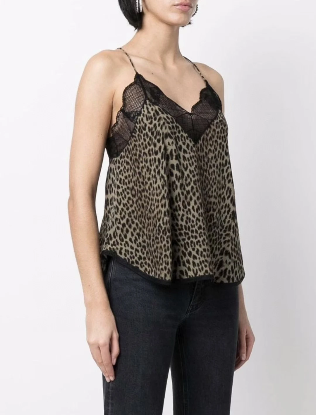 Leopard Printed Sling Top Women Sexy Lace Stitching V-neck Sleeveless Ladies Camisole Spring Summer 2022
Leopard Printed Sling Top Women Sexy Lace Stitching V-neck Sleeveless Ladies Camisole Spring Summer 2022
