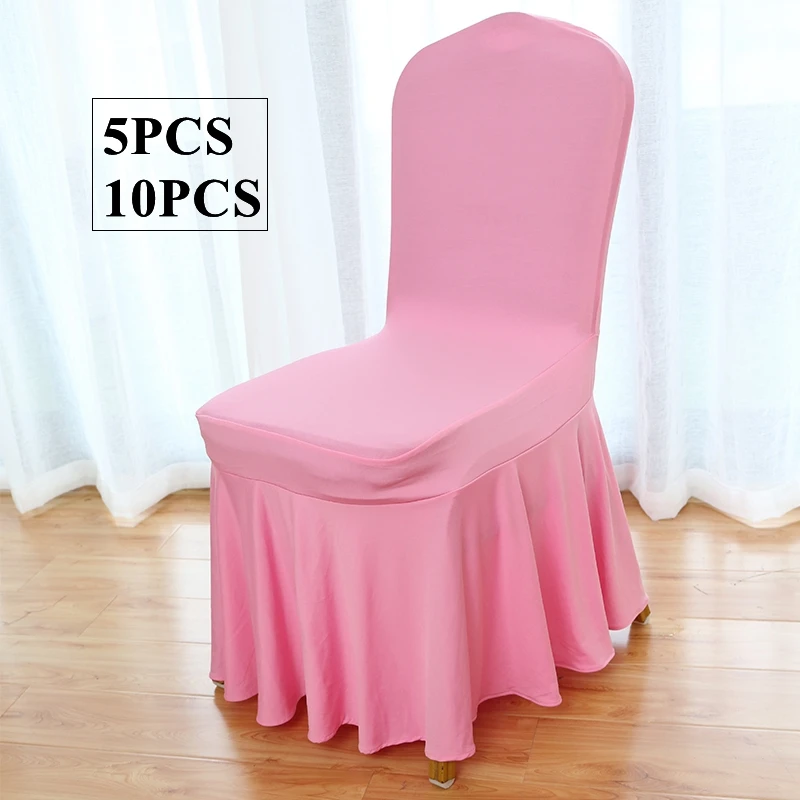Розовая эластичная облегающая юбка с оборками, Обложка для банкетного стула, свадебное украшение
Розовая эластичная облегающая юбка с оборками, Обложка для банкетного стула, свадебное украшение
