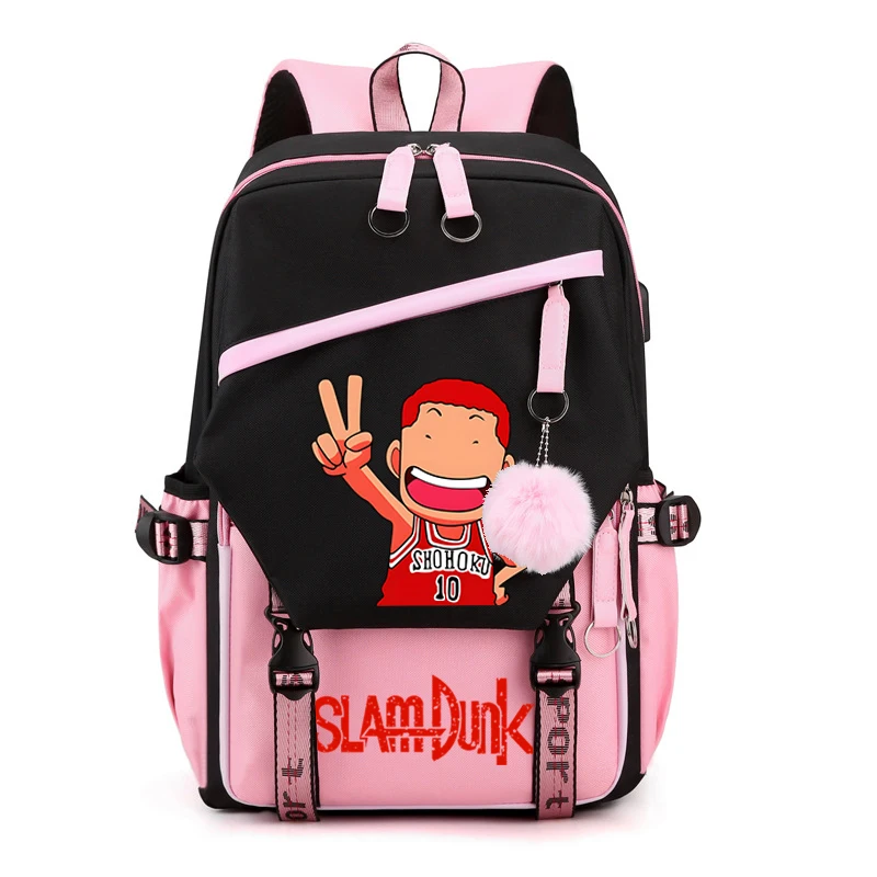 

Anime Slam Dunk Kawaii Backpack Student Basketball Fans Sac A Dos Shohoku School Bag Sakuragi Hanamichi Girls Boys Bookbag