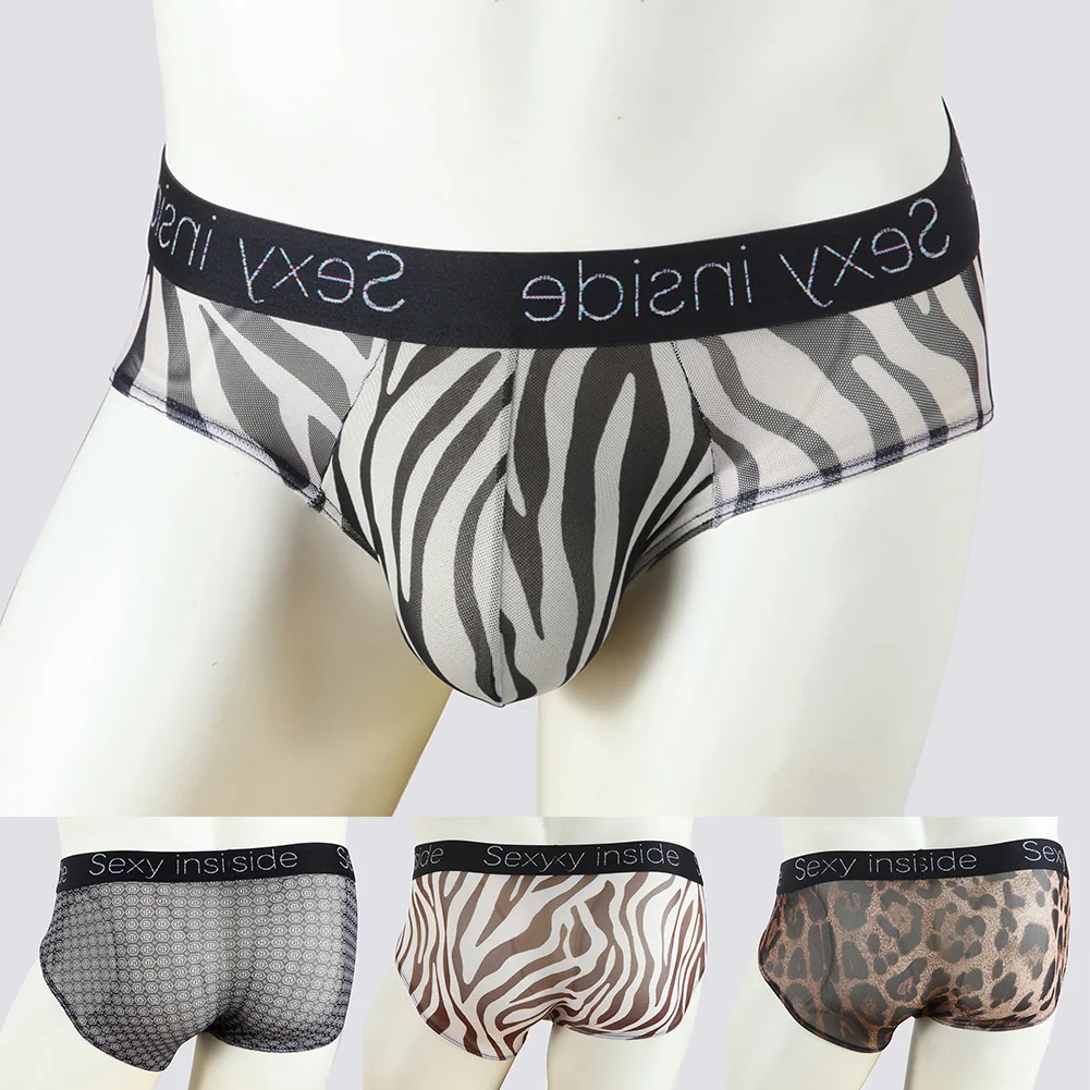 Zebra-stripe Mens Sexy Fierce Brief Underpants Low Rise Waist Pouch Enhancing Sheer Underwear See Through Breathable Panties
Zebra-stripe Mens Sexy Fierce Brief Underpants Low Rise Waist Pouch Enhancing Sheer Underwear See Through Breathable Panties
