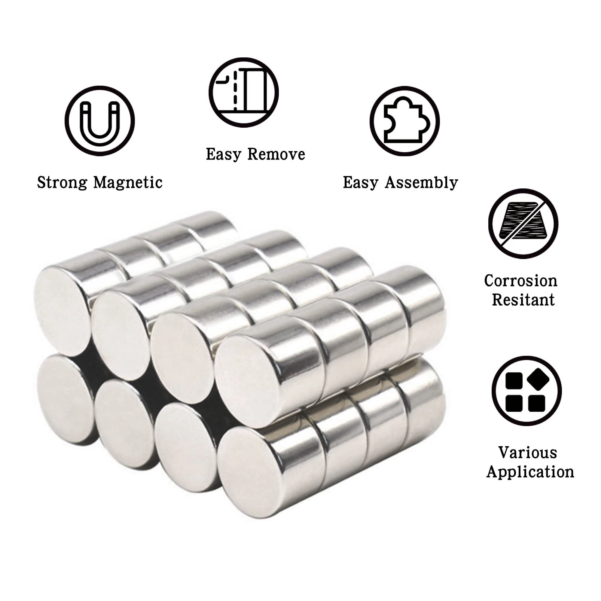 

10/50 pcs Neodymium Magnet 8x3 8x5 8x8 N35 NdFeB Round Super Powerful Magnets Ultra Strong Permanent Magnetic Disc 8x2 8x4 8x6mm