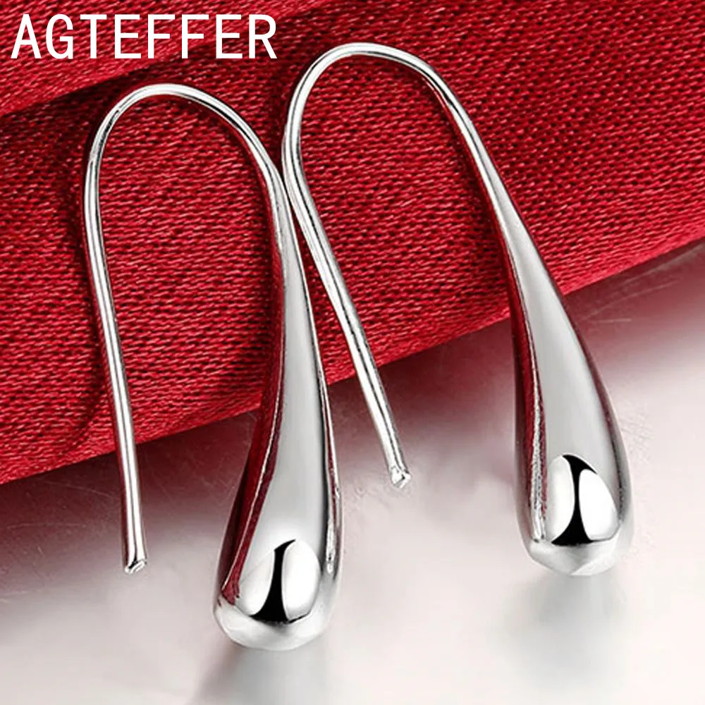AGTEFFER Wholesale Price 925 Sterling Silver Simple Fashion Water droplets Earrings For Women Jewelry Earrings Top Quality
AGTEFFER Wholesale Price 925 Sterling Silver Simple Fashion Water droplets Earrings For Women Jewelry Earrings Top Quality
