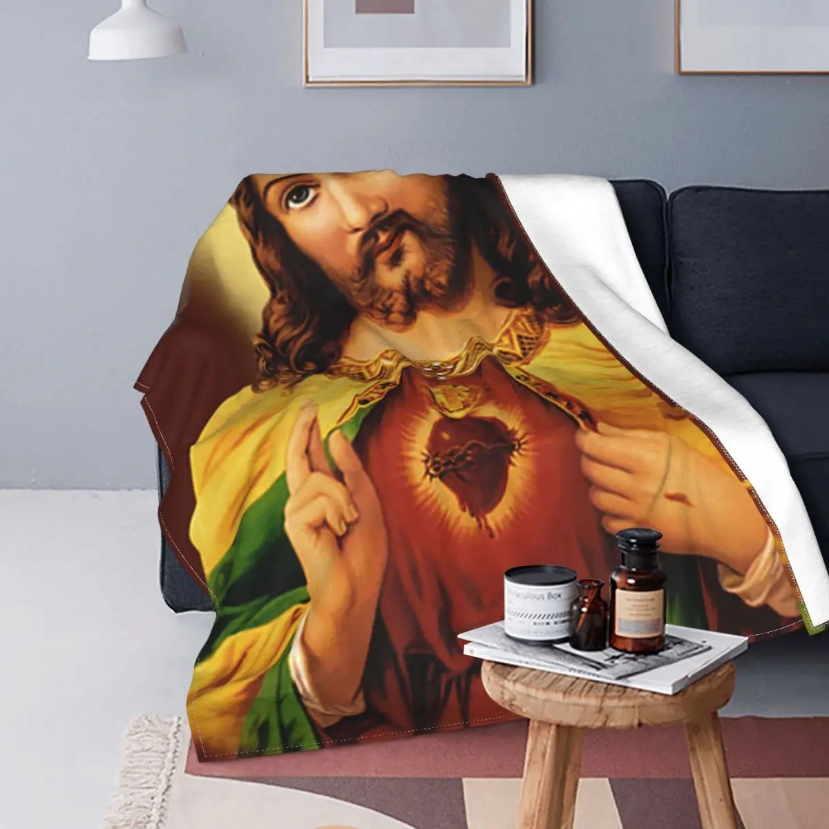 Jesus Christ Sacred Heart Blanket Christian God Bless Fuzzy Awesome Breathable Throw Blankets for Bedding Lounge Spring/Autumn
Jesus Christ Sacred Heart Blanket Christian God Bless Fuzzy Awesome Breathable Throw Blankets for Bedding Lounge Spring/Autumn