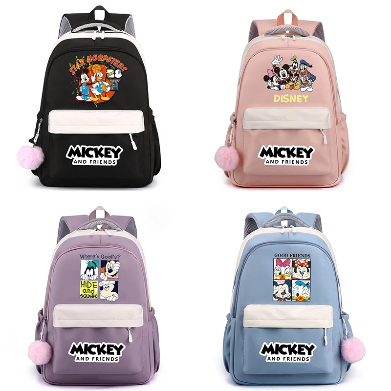 MINISO Минни Микки друг Дональд Дак нейлоновый милый мягкий рюкзак обратно в школу