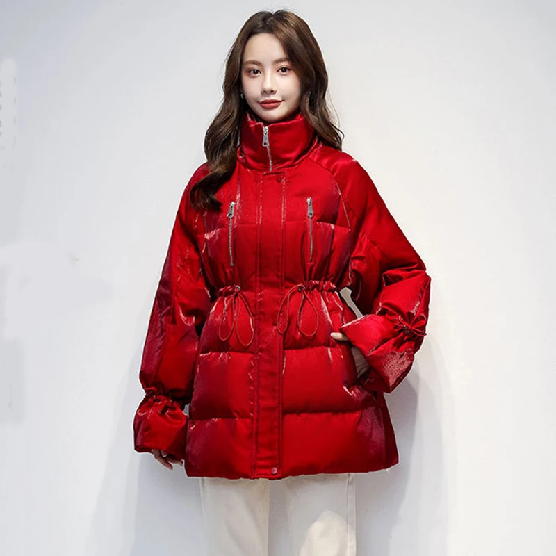 2023 New Winter Parka Women's Bright Face Jacket Cotton Coat Mid Length Clothing Lady
2023 New Winter Parka Women's Bright Face Jacket Cotton Coat Mid Length Clothing Lady