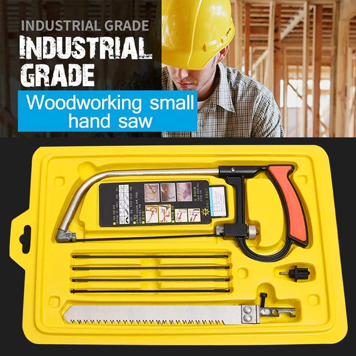 25*10cm Hacksaw Set Fast Cutting Hand Saw Heavy Duty Hand Steel Saw Woodworking Tool for Cutting Wood Glass Tile Ceramic Metal
25*10cm Hacksaw Set Fast Cutting Hand Saw Heavy Duty Hand Steel Saw Woodworking Tool for Cutting Wood Glass Tile Ceramic Metal