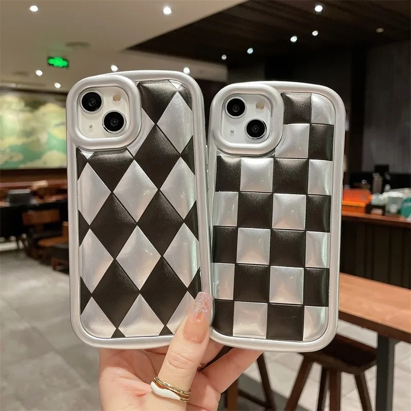Fashion 3d Three-dimensional Rhombic Pattern Female Phone Cover Case For Iphone 14 13 12 11 Pro Max Anti-fall Soft Coque Fundas
Fashion 3d Three-dimensional Rhombic Pattern Female Phone Cover Case For Iphone 14 13 12 11 Pro Max Anti-fall Soft Coque Fundas