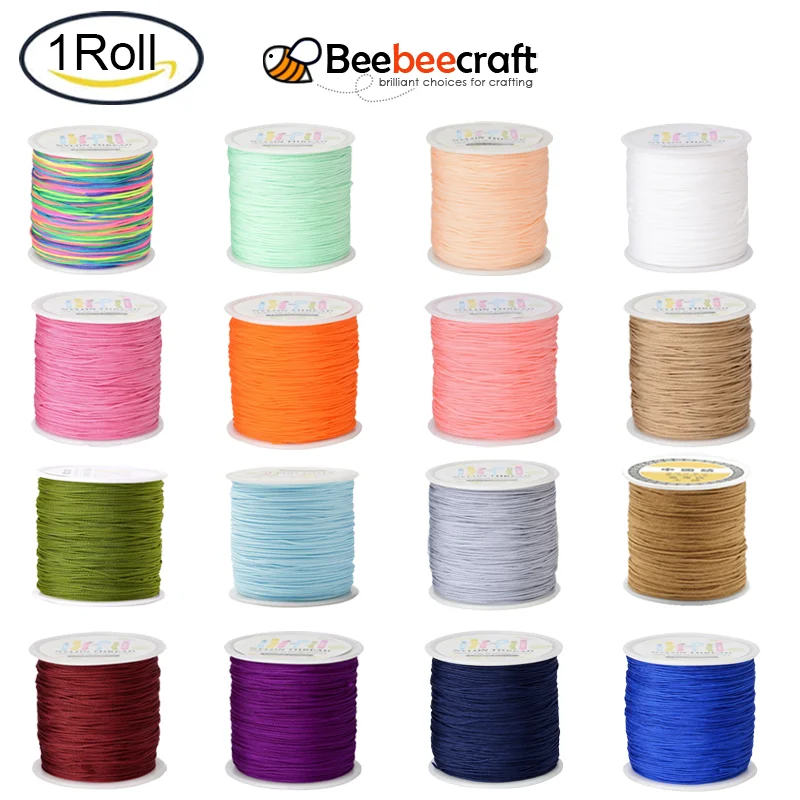 90m 0.8mm Nylon Beading String Chinese Knotting Cord Nylon Kumihimo Macrame Thread Braided Lift Shade Cord for Blind Shade 
90m 0.8mm Nylon Beading String Chinese Knotting Cord Nylon Kumihimo Macrame Thread Braided Lift Shade Cord for Blind Shade