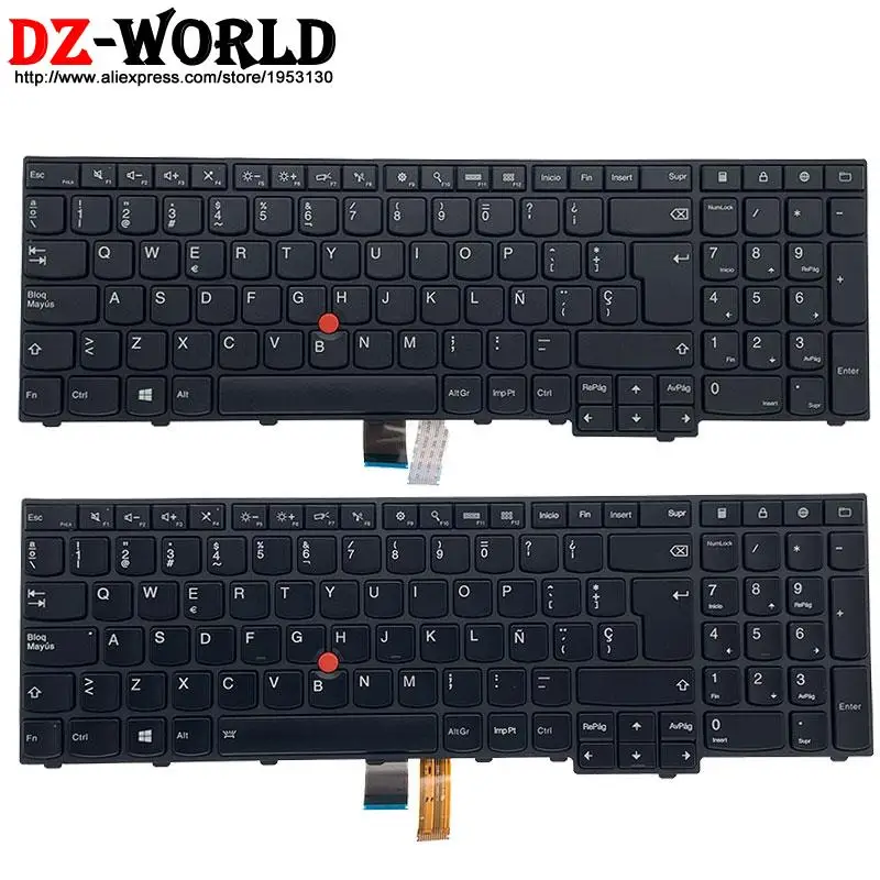 

New SP Spanish Backlit Keyboard for Lenovo Thinkpad P50S T560 W540 T540P W541 T550 W550S L540 L560 L570 E531 E540 Laptop 04Y2475
