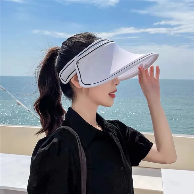 Summer Empty Top Suncap Portable Beach Hat Wide Brim Women Sun Hat Fashion Casual Cap Visors 
Summer Empty Top Suncap Portable Beach Hat Wide Brim Women Sun Hat Fashion Casual Cap Visors