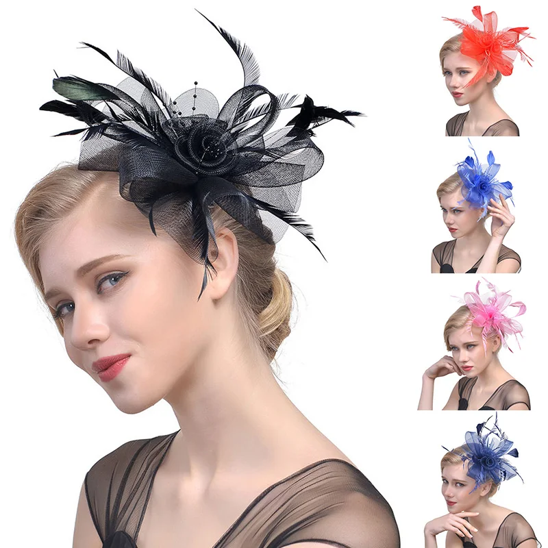 7 Colors New Fedora Fascinator Hats Women Flower Feather Hats Bridal Hair Accessories Elegant Feathers Hair Clip Party Headwear
7 Colors New Fedora Fascinator Hats Women Flower Feather Hats Bridal Hair Accessories Elegant Feathers Hair Clip Party Headwear