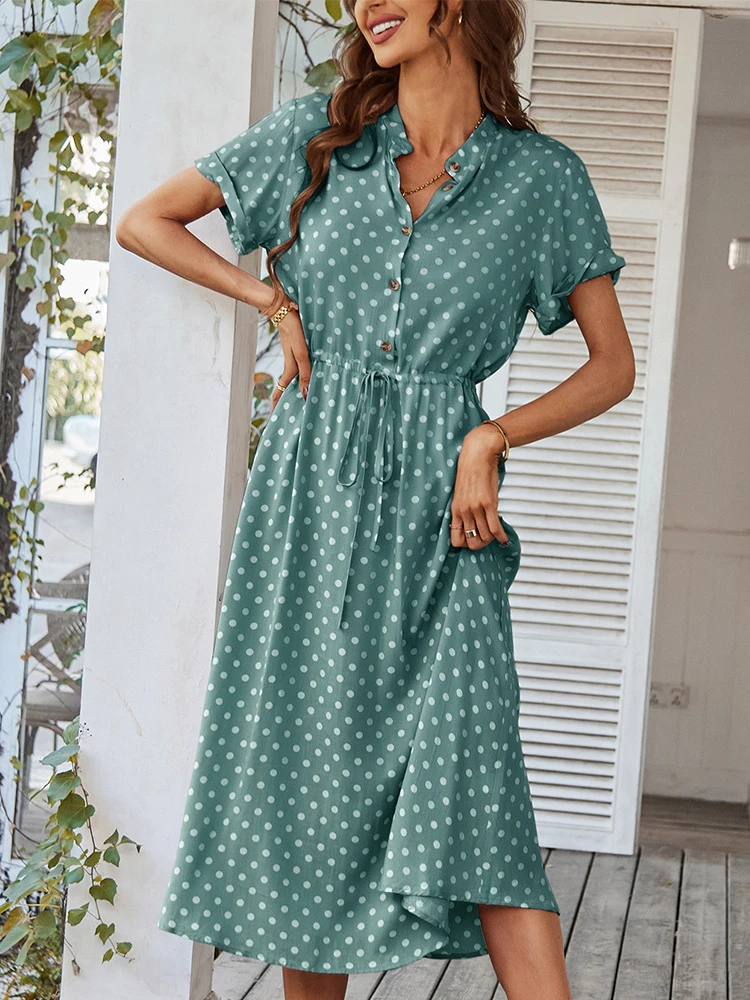 Elegant Woman Dress Korean Fashion Leisure Summer Dress Streetwear Short Dress Party Dress Women Clothing Robe Vintage Dress
Elegant Woman Dress Korean Fashion Leisure Summer Dress Streetwear Short Dress Party Dress Women Clothing Robe Vintage Dress