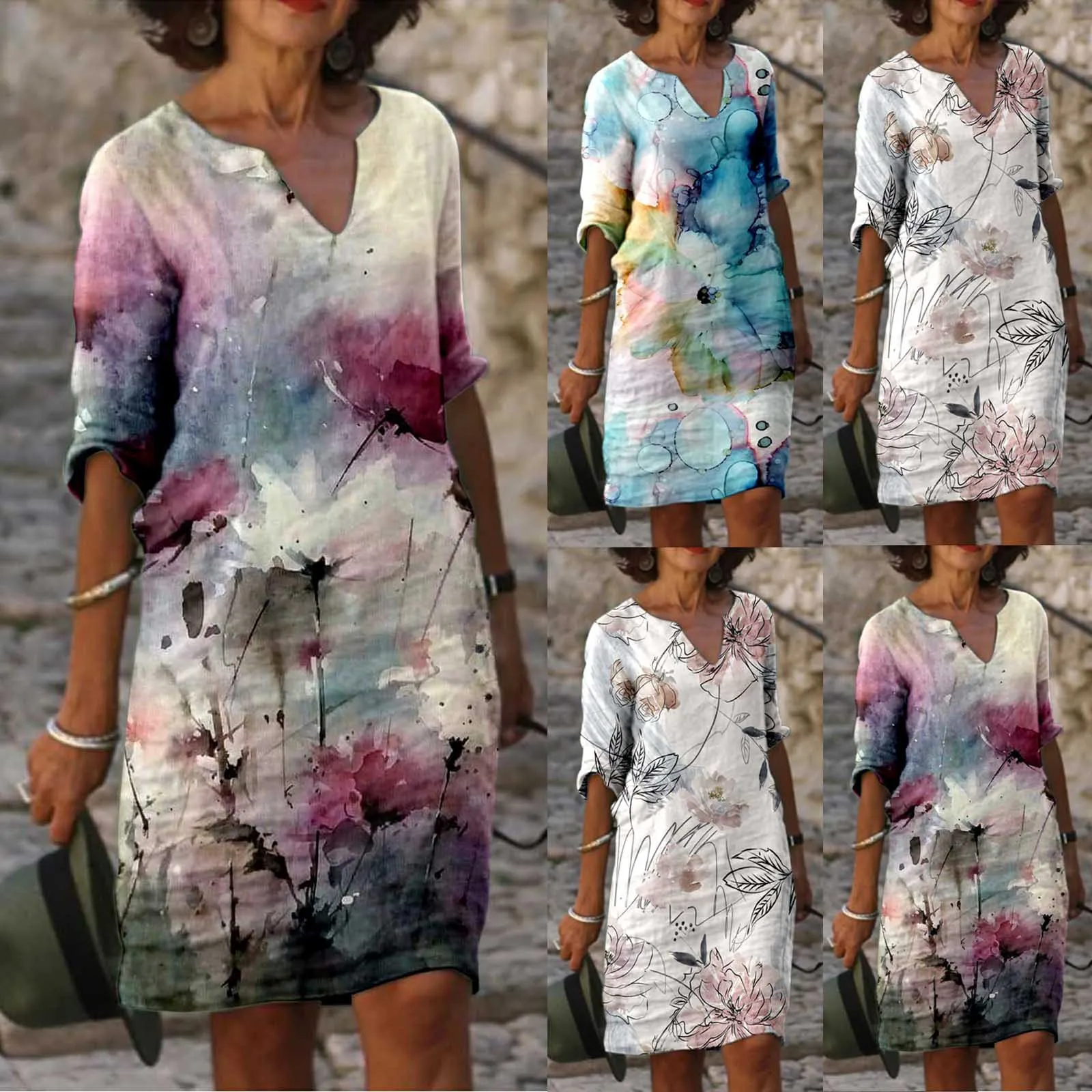 Women 2022 Loose Spring Vintage Ruffles Mini Dress Large Printed Sexy Summer Boho Casual Party Elegant Dresses Vestidos Homewear
Women 2022 Loose Spring Vintage Ruffles Mini Dress Large Printed Sexy Summer Boho Casual Party Elegant Dresses Vestidos Homewear