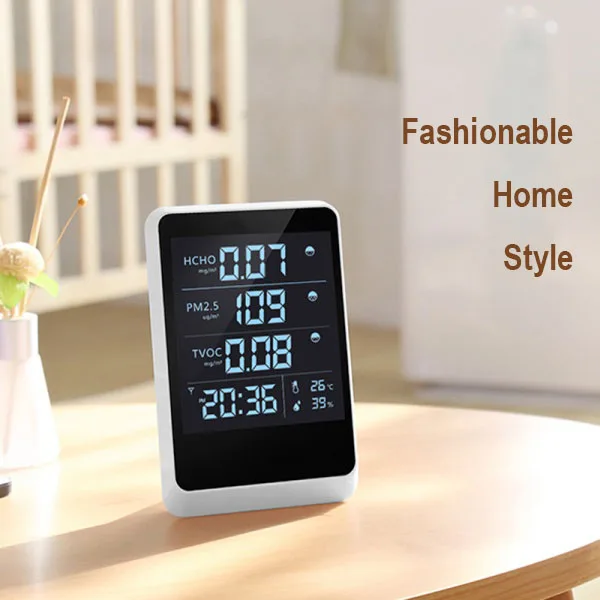 Zetron Smart Home Device Temperature /Humidity/PM2.5/HCHO/TVOC Air Quality Monitor
Zetron Smart Home Device Temperature /Humidity/PM2.5/HCHO/TVOC Air Quality Monitor