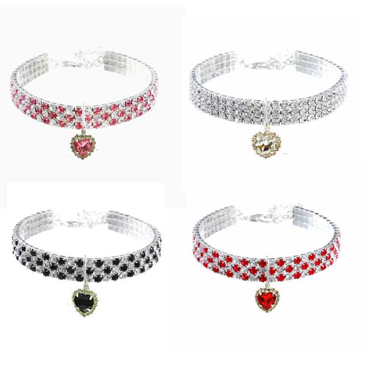Shiny Rhinestone Dog Necklace Pet Collar Cute Love Pendant Cat Collar Mixed Color Elastic Jewelry Neck Chain Dog Accessories
Shiny Rhinestone Dog Necklace Pet Collar Cute Love Pendant Cat Collar Mixed Color Elastic Jewelry Neck Chain Dog Accessories