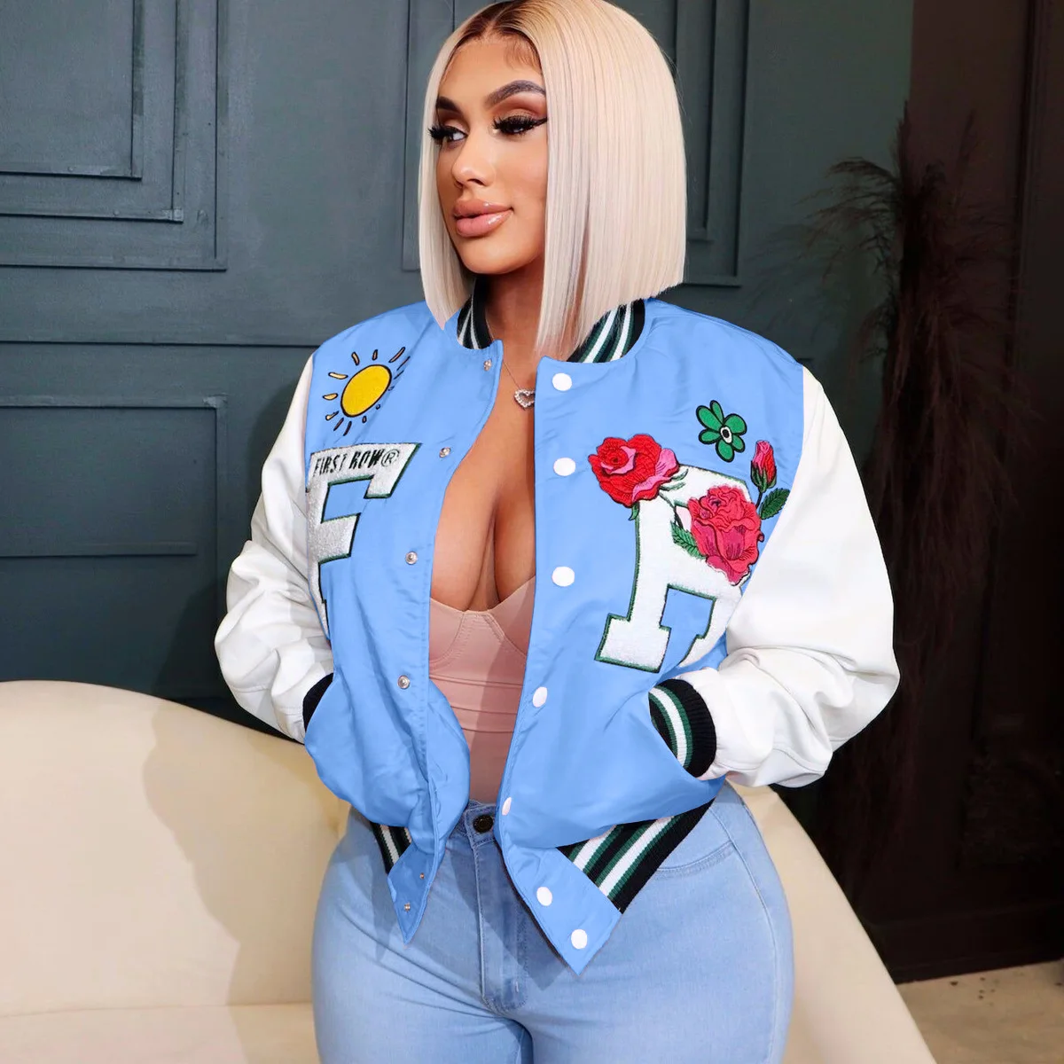 2022 Winter Fashion Fall Clothes Sexy Casual Patchwork Y2K Streetwear Crop Jackets Varsity Baseball Cropped Jacket Coat Women
2022 Winter Fashion Fall Clothes Sexy Casual Patchwork Y2K Streetwear Crop Jackets Varsity Baseball Cropped Jacket Coat Women